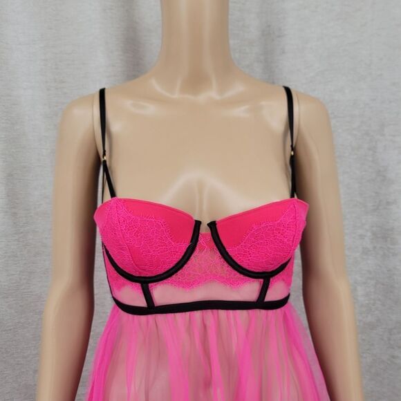 Victoria's Secret Pink and Black Chemise - Picture 3 of 12